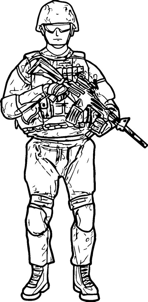 Printable Coloring Pages for Kids 11. . Soldier colouring sheets